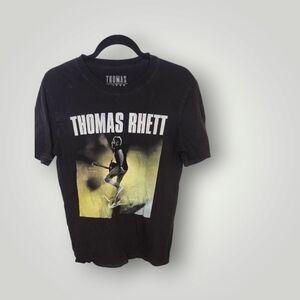 THOMAS RHETT Black T-shirt Short Sleeve Adult Small L Country Music